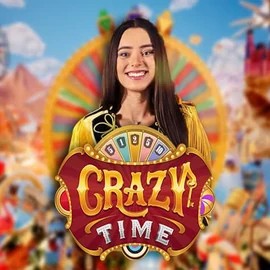 Crazy Time logo by Evolution at SlotsGem Casino