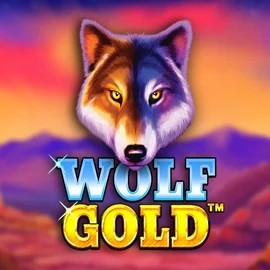 Wolf Gold slot logo by Pragmatic Play at SlotsGem Casino
